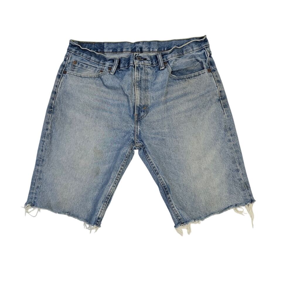 Levi's 511 Cutoff Denim Shorts Men's W36 Light Wash Raw Hem Jorts Skater Y2K